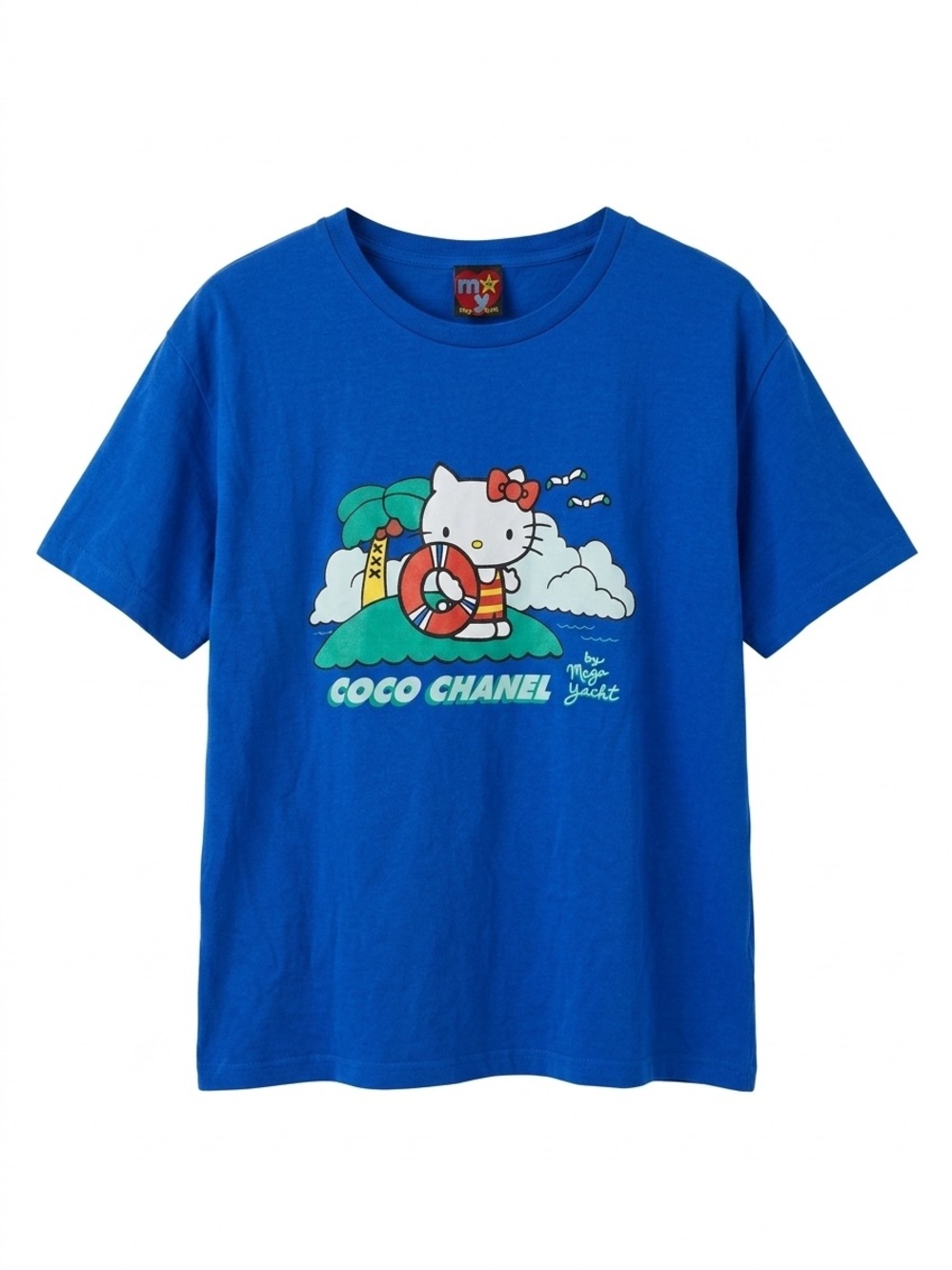 Mega Yacht Hello Kitty Swimsuit Blue Tee